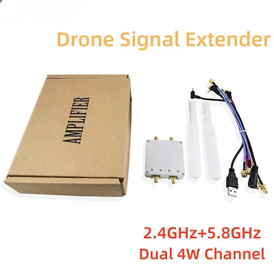 Amplificatore di potenza antenna ripetitore canali lungo raggio 4W WiFi Booster 5.8G&2.4GHz - Immagine 1 di 4