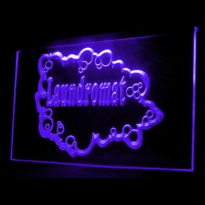 190024 Lavandería tienda de limpieza en seco pantalla luz LED letrero de neón - Imagen 1 de 7
