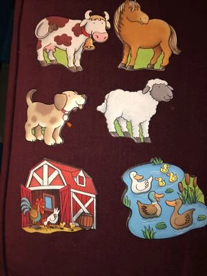 6 Wooden Farm Animals-Discovery Toys - Image 1 of 4