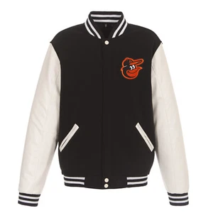 MLB Baltimore Orioles Wendbare Vliesjacke PVC Hüllen 2 Logos vorne JHD - Bild 1 von 5