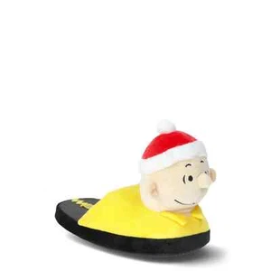 PEANUTS Charlie Brown Christmas 3D Scuff Slippers-Adult-Men's Size 9/10-NEW-FAST - Picture 1 of 5