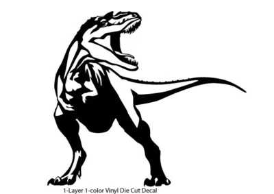 Dinosaurio - Tyrannosaurus #1 Período Jurásico 4-21 pulgadas Calcomanía adhesiva de vinilo para exteriores Foto 1 de 4