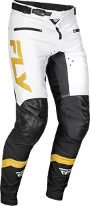 FLY Racing 2025 Youth Rayce Bicycle Pant White/Black/Gold - Picture 1 of 4