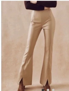 BNWT Free People Real Deal Vegan Trousers Size 25 White RRP £88 - Picture 1 of 4