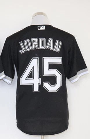 Chicago White Sox Jersey #45 - Michael Jordan Black Baseball Men's M-3XL Jersey Cover
