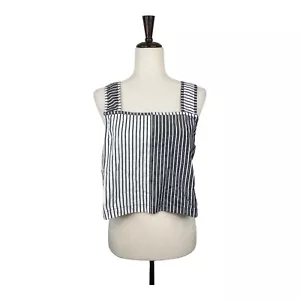 NWT Solid & Striped Women's Grey/White Striped THE LEILA TOP Size Medium A70 - Picture 1 of 6