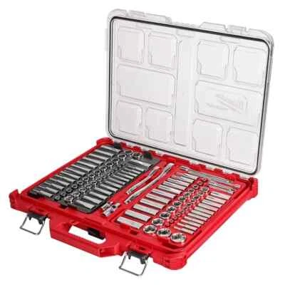 MILWAUKEE 48-22-9486 1/4"-3/8” Juego de enchufes de trinquete con estuche PACKOUT (106 piezas) Foto 1 de 3