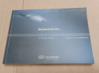 Kia Sorento Libretto Uso E Manutenzione Istruzioni 2002 / 2009  Italiano Manuale - Immagine 1 di 4