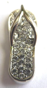Flip Flop Pendant with Crystals - Picture 1 of 1