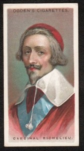 1924 Trade Card Armand Jean du Plessis Cardinal Duke of Richelieu and of Fronsac