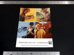VINTAGE 1965 BRIDGESTONE MOTORRAD FULL LINE COLOR AD SPORT 50 TRAIL 90 G-ZUSTAND * - Bild 1 von 3