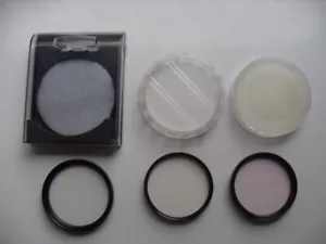 PENTAX 49mm UV & POLAROID 52mm UV & TAMRON 49mm 1B LENS FILTERS - With Cases - Picture 1 of 8