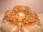 Chalet art glass ashtray amber made in canada