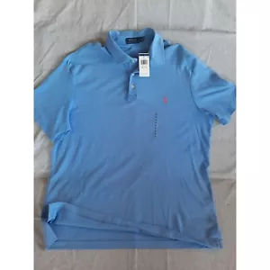 Polo Ralph Lauren Men's 2XL Embroidered Pony Logo Polo Shirt Short Sleeve Blue - Picture 1 of 10