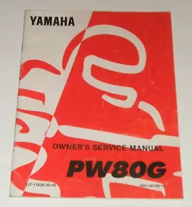 Yamaha 1995 Pw80 Y-Zinger manual de servicio Pw 80 Pw80g propietarios de taller de reparación - Imagen 1 de 5