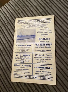 1964 CHESTER V BRIGHTON HA DIVISION 4 CHAMPIONS LEAGUE 64/65 FOOTBALL PROGRAMME - Picture 1 of 4