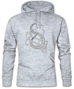 Norse Snake Dragon Hoodie Sweatshirt Vikings Odin Hugin Munin Valhall Valhalla - Picture 1 of 1