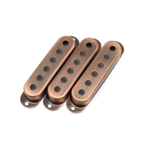 Set of 10 Sizes Electric Guitar 3PCS Brass Single Coil Pickup Covers(5 Colors)