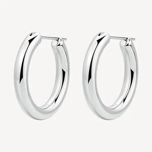 BROSWAY AURA ORECCHINI A CERCHIO GRANDI LISCI IN ACCIAIO BAU24 (4869) - Imagen 1 de 6