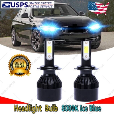 For BMW 3Series 330i 320i 328i - 2PC 8000K LED Headlight Bulbs High/Low Beam C9L - Image 1 of 4