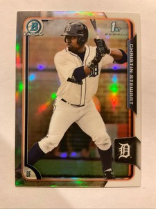 2015 Bowman Chrome Draft Refractor CHRISTIN STEWART 1st Bowman RC TIGERS #178