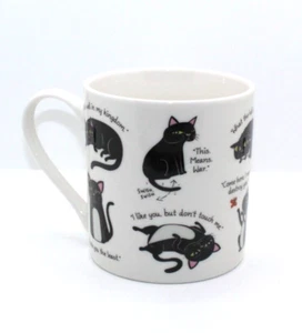 Tazza Cattitude Cat Lover Tazza Gatto Guida Detti su Tazza Caffè Bianco Nero - Foto 1 di 9