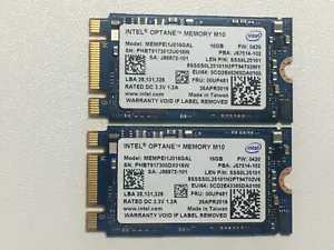 2 pcs new Intel Optane Memory M10 MEMPEI1J016GAL 16GB M.2 2242 NVMe PCIe FW:0420 - Picture 1 of 6