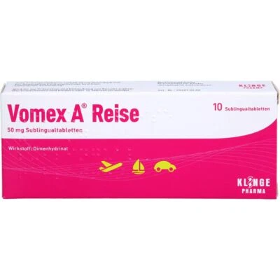 KLINGE PHARMA GMBH VOMEX A Reise 50 mg Sublingualtabletten 10 St PZN 12557966