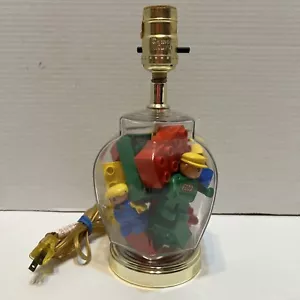 Vintage Lego Duplo Filled Childs Electric Glass Lamp Zookeeper Bricks VERY CUTE - Picture 1 of 16