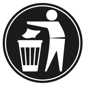 6 Stück Aufkleber Mülltrennung Mülleimer Mülltonne Afball Recycling 50mm Tone x - Bild 1 von 2