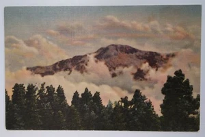 Colorado Postcard Mid 1900s Rare Pike's Peak Among the Clouds  - Picture 1 of 6