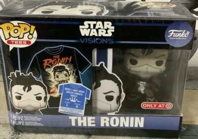 ⚡️Funko Pop Star Wars Visions Ronin Figure + T-Shirt Large 🆕 Distressed Box⚠️ - Image 1 of 4