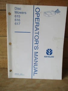 Manual del operador del cortacésped de disco New Holland 615 616 617 42061530 - Imagen 1 de 6