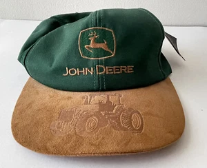 K Products John Deere Green Adjustable Trucker Hat w/ Suede Bill New w/ Tags USA - Picture 1 of 8
