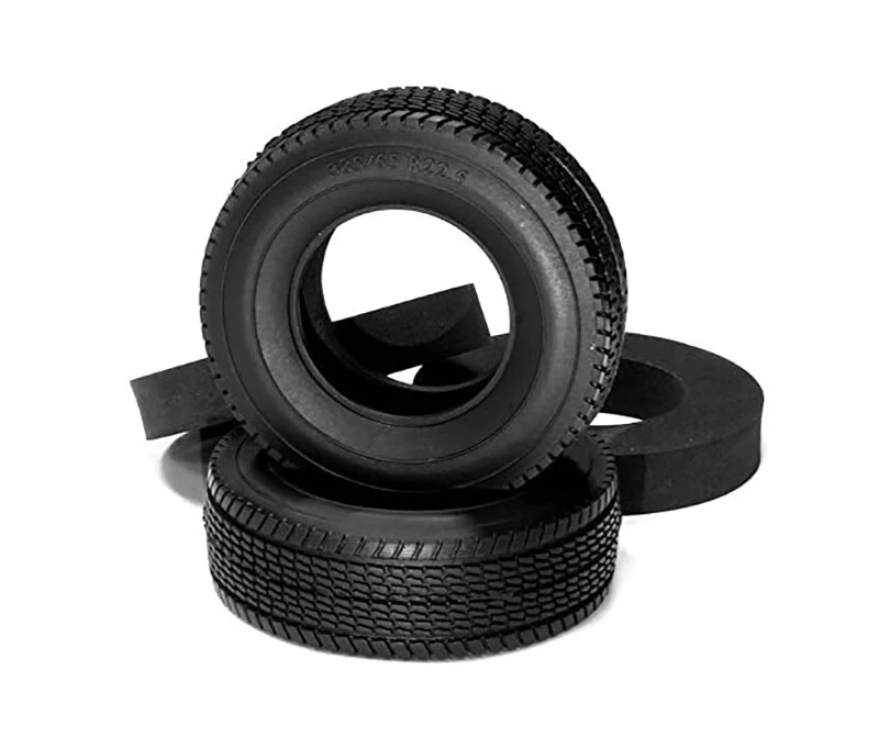 All Terrain Rubber 86mm Tire (2) for Tamiya 1/14 Tractor Truck W=25mm - Image 1 of 1