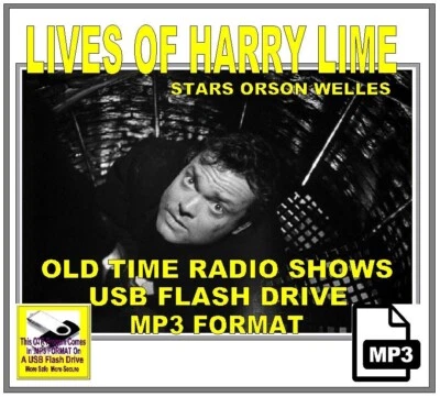 LIVES OF HARRY LIME 52 Classic Oldtime Radio Shows MP3 OTR On USB Flash Drive Foto 1 de 4