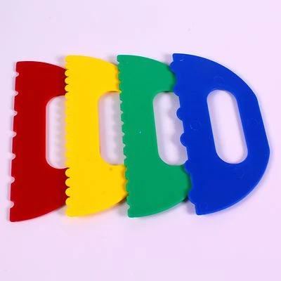 Paint Scraper Large Coloured Plastic Tool Kids Art Painting & Crafts Set of 4 - Image 1 of 2