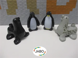 ( I6/16 ) LEGO Duplo Tiere 2x Pinguin und 2x Robbe Zoo Tierpark Arktis Eis - Bild 1 von 1
