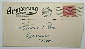 Cubierta de anuncio de Baltimore Armstrong Stove Company 1927 a Viena Maryland Hurst - Imagen 1 de 3