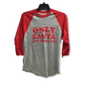 Soffe Only Santa Can Judge Me Graphic Tee Shirt Adult Size Medium (3648) - Picture 1 of 4