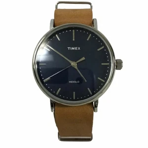 Timex Quartz Watch TW2P98300 Silver Case Correa de cuero para hombre Rango B - Imagen 1 de 6