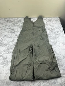 BÄCIO Olive Green Linen Jumpsuit Women’s M Zipper High Waisted Happer Style - Picture 1 of 10