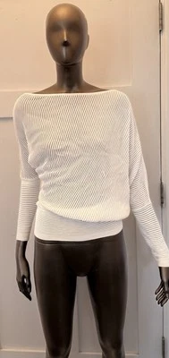 REISS Anna Sheer Stripe Drape Sweater Women’s XS New with tags - Image 1 of 2