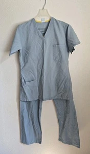Womens Medline Small OR Scrubs Green Set Top Pants - Picture 1 of 5