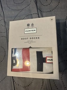 Hunter Womens Fleece Boot Socks Natural White Size M US 5-7 NEW IN BOX - Picture 1 of 5