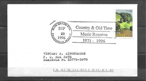 1996 COUNTRY & OLD TIME MUSIC FESTIVAL Pictorial Cancel Cover, DRAKESVILLE, IA - Picture 1 of 2