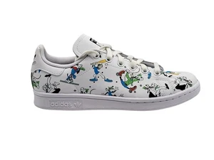 Adidas Originals Stan Smith Disney Goofy White Youth Shoes FZ0061 Size 5 - Picture 1 of 7