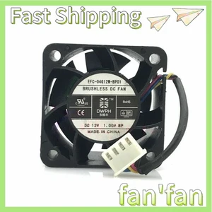1X DWPH EFC-04G12W-BP01 4028 12V 1.00A 40mm dual ball violence cooling fan 4pin# - Picture 1 of 5