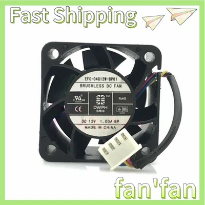 1X DWPH EFC-04G12W-BP01 4028 12V 1.00A 40mm dual ball violence cooling fan 4pin# - Image 1 of 4