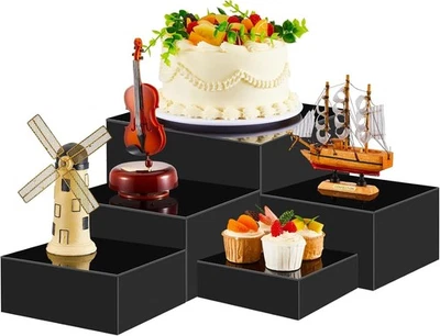 5 Pcs Buffet Risers, Large Acrylic Dessert Cupcake Table Stands, Food Display - image 1 of 4